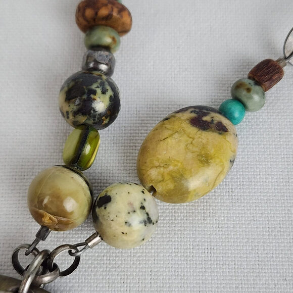 Silpada Kabkaban Wood Leaf Green 925 Sterling Silver Necklace - Picture 4 of 9